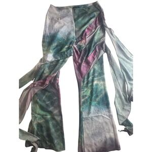 Pretty Little Thing‎ Pants Women 6 Waterfall Frill Ruffle Sheer Beach Resort NEW